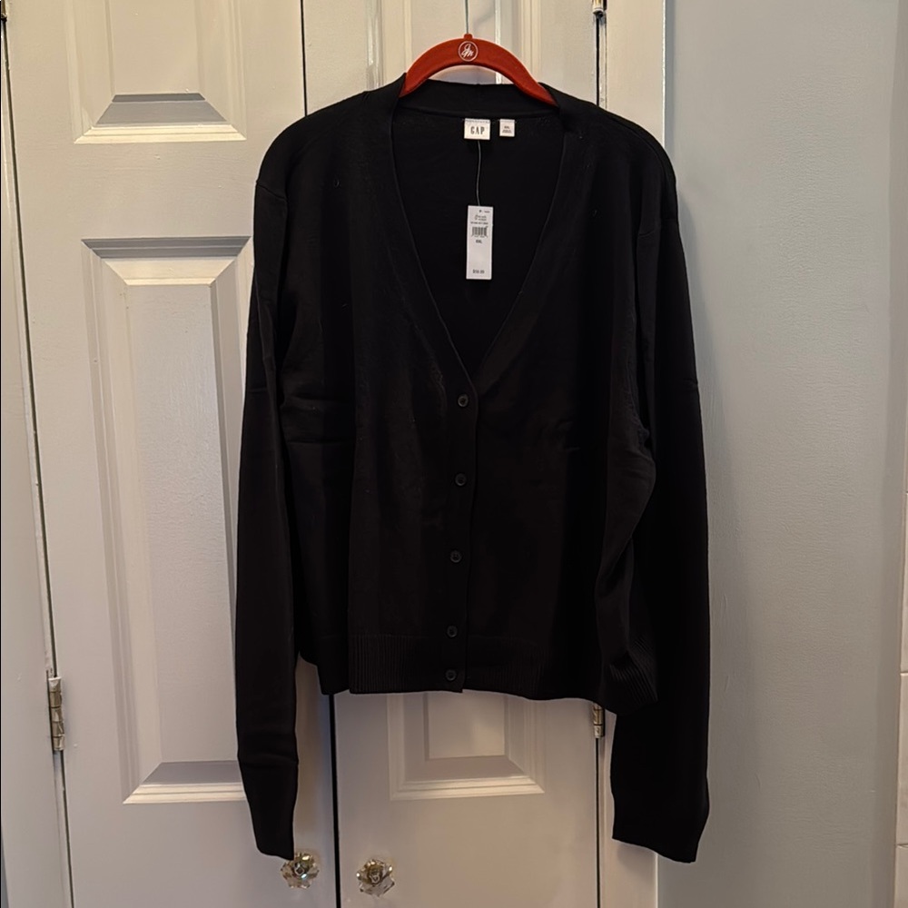 NWT GAP Women's Black Cardigan Sweater, size XXL